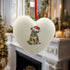 Border Terrier in Santa Hat Christmas Heart Bauble